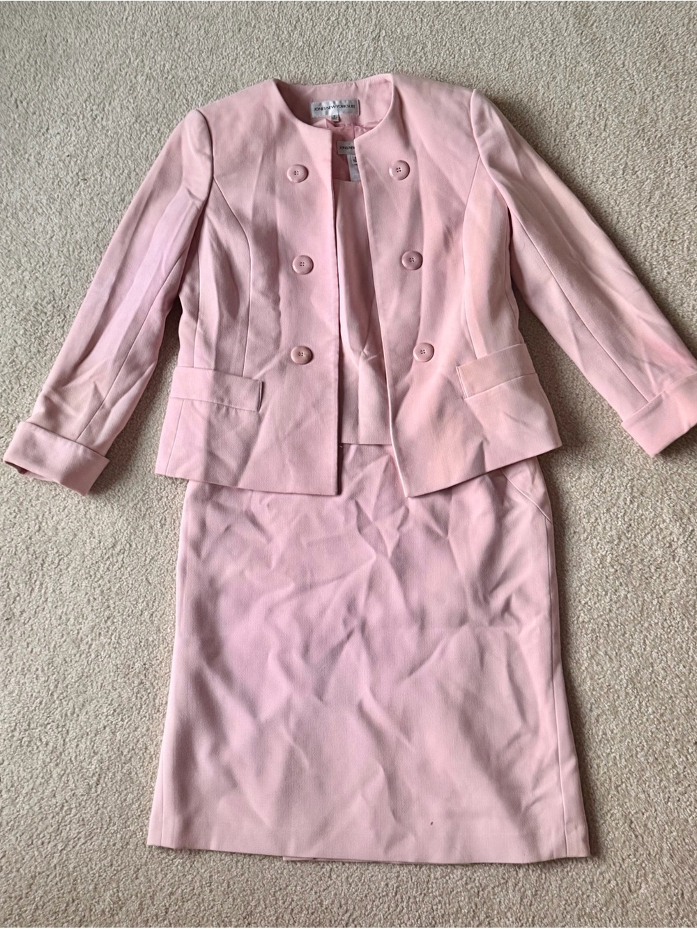 Jones New York Light Pink 3 Piece Skirt Suit Size 6